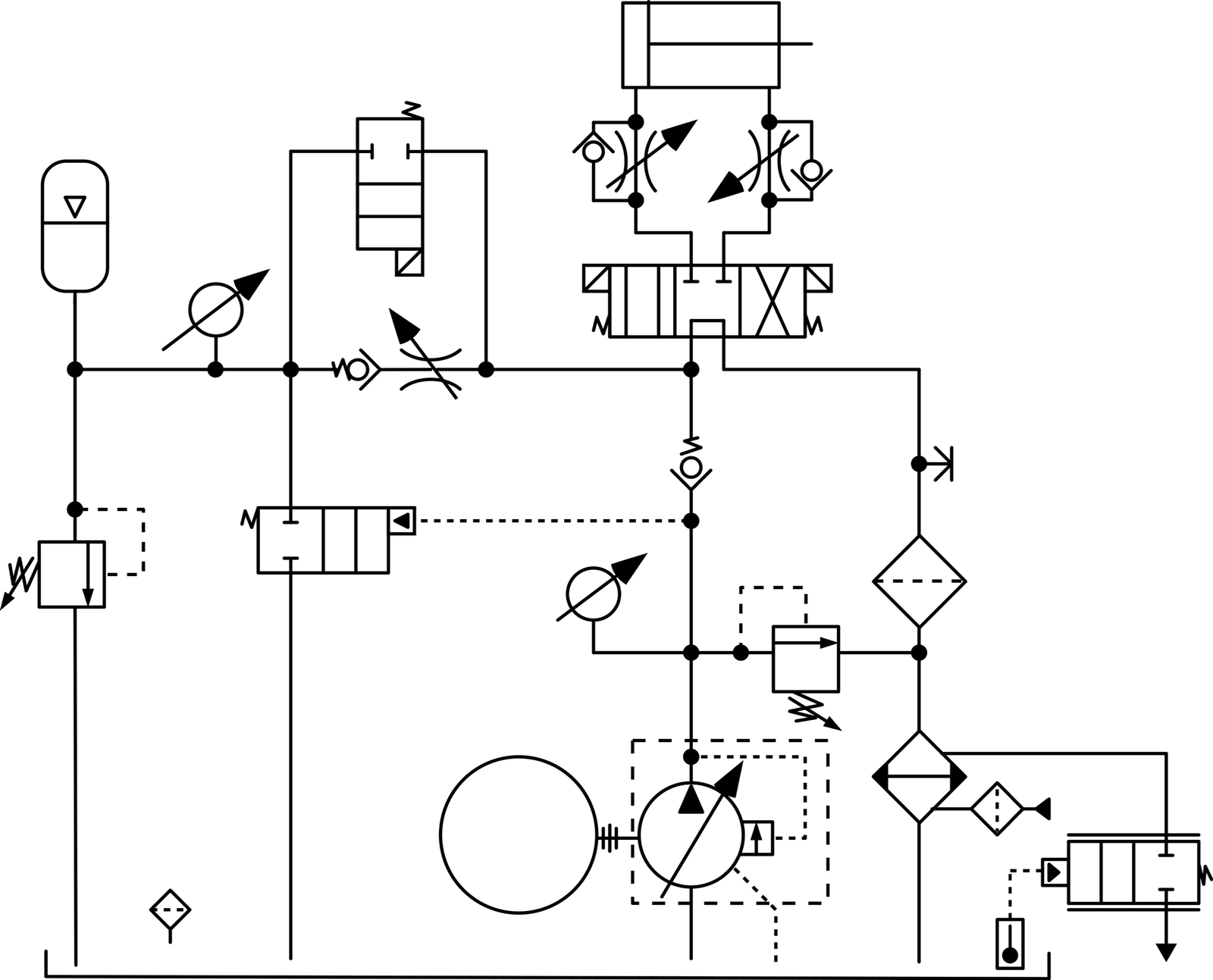 Basic Hydraulic Training Schematic 03