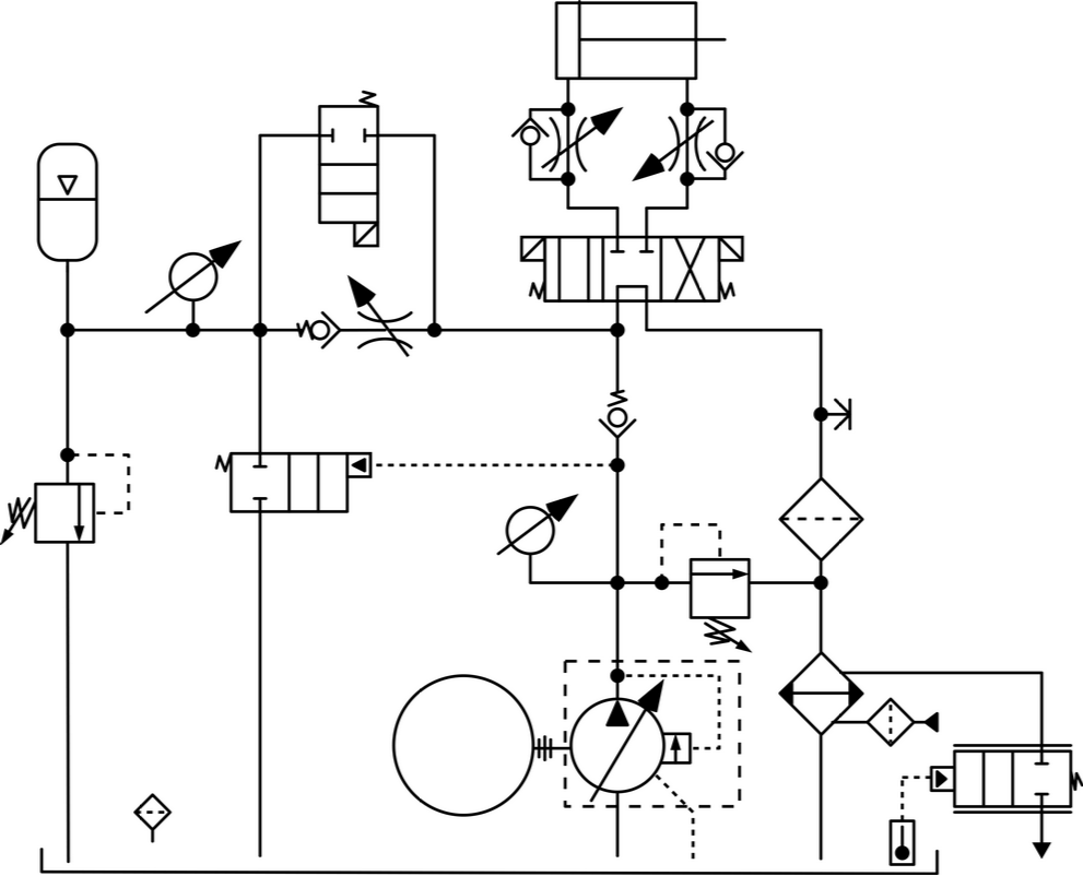 Basic Hydraulic Training Schematic 02