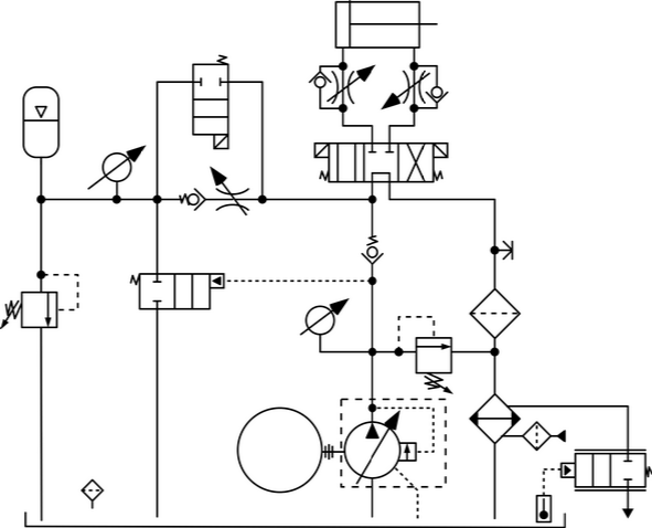 Basic Hydraulic Training Schematic 01